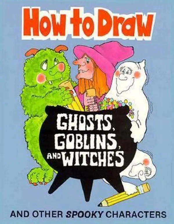 Used Halloween Art Tutorial Book - How to Draw Ghosts, Goblins & Witches (Paperback) by Barbara Soloff-Levy, English Sketch & Drawing Educational Supply