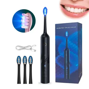 Blue light sonic electric toothbrush for home use, fully automatic rechargeable soft bristled, suitable for couples and students