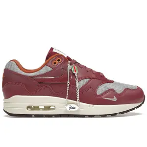 Nike Men's Air Max 1 Patta Waves Rush Maroon (with Bracelet) Running Shoes, from StockX