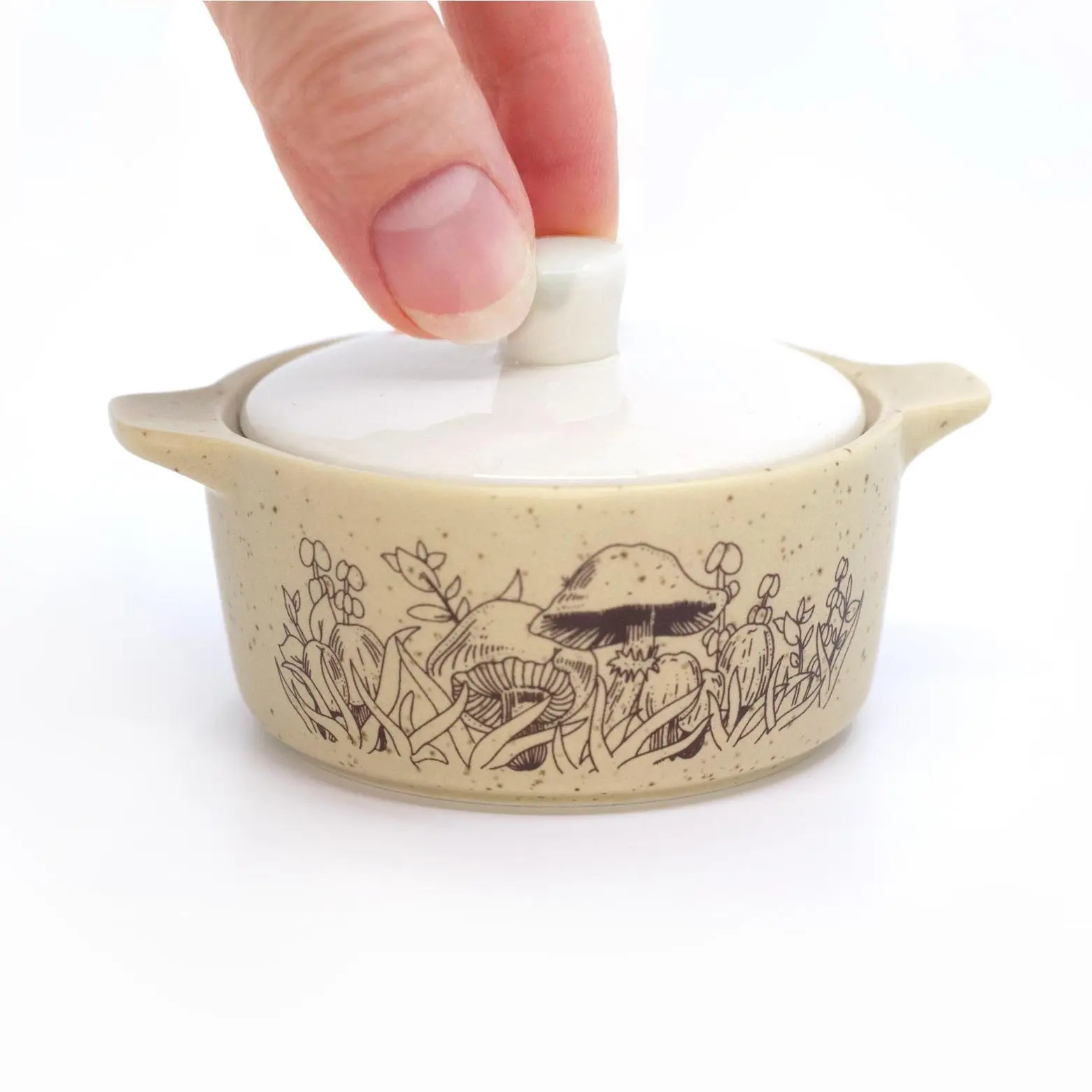 Pyrex-Inspired Forest Fancies Casserole Ceramic Trinket Box