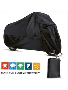 Motorcycle Coat Black Motorcycle Cover Rainy Season Waterproof Polyester Electric Car Cover Motorbike
