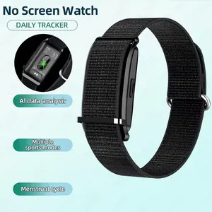 Light Luxury Screenless Smart Fitness Band, Wearable Fitness Trackers, Ultra-Light Body, Nylon Breathable Strap, IP68 Waterproof, Step Counter, Calorie Tracker, Unisex, No Screen Smart Band, Smart Bracelet, Smart Wristband, Wearable Tech Gadgets