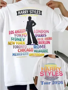 [Sale up to 40%],[Freeship] Harry Styles Together Tour 2026 Vintage T-Shirt | Double-Sided Concert Tee | Streetwear Oversized Fit | Unisex Music Merch