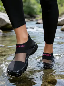 Women's Solid Color Breathable Comfortable Sports Shoes, Casual Wide Toe Box Minimalist Sneakers, Lightweight Breathable Running Shoes for Outdoor Activities