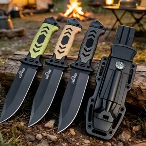 G1500 set of fixed blade with scabbard, 8CR13 blade. Comfortable handle, cutting function, camping use, multifunctional tool, outdoor survival weapon, EDC multifunctional tool, selected holiday gifts for men