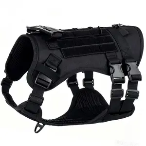 Durable Large Dog Harness, Adjustable Pet Vest for Training and Control, Suitable for Service Dogs and Outdoor Activities