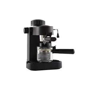 4 Cup Electric Espresso/Cappuccino Maker 800 Watts - Black -  Create delicious Cappuccinos, Macchiatos and Lattes in the comfort of your own home