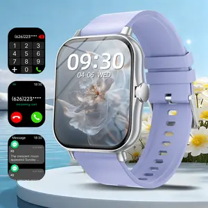 2 pcs Smart Watch with Colorful Straps, wireless talking/dialing, message reminder, various APP reminders, multi-function display, HD screen, 100+ sport mode, call reminder and rejection, Stylish 1.83-inch watch, suitable for Men and Women