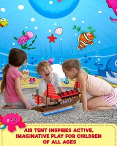 SKYWIN Air Tent Fort Playhouse for Kids -Inflatable Kids Fort Sets Up and Stores Away in Seconds kids tent toys play tent