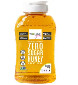 Wholesome Yum Zero Sugar Honey Substitute (Keto) - Natural Sugar Free Honey Alternative With Monk Fruit & Allulose - Zero Net Carbs, Non GMO, Gluten Free, No Aftertaste (11 oz)