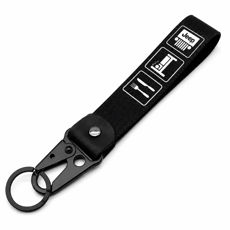 Jeep Eat Sleep Repeat Wristlet Keychain