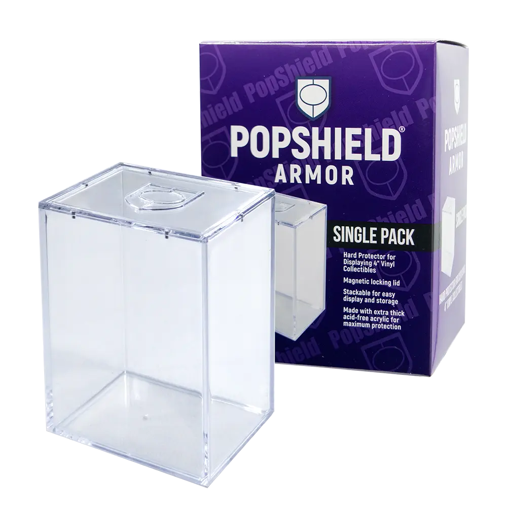 PopShield Armor Hard Protector with Magnetic Lid for Standard 4-inch Funko Pops