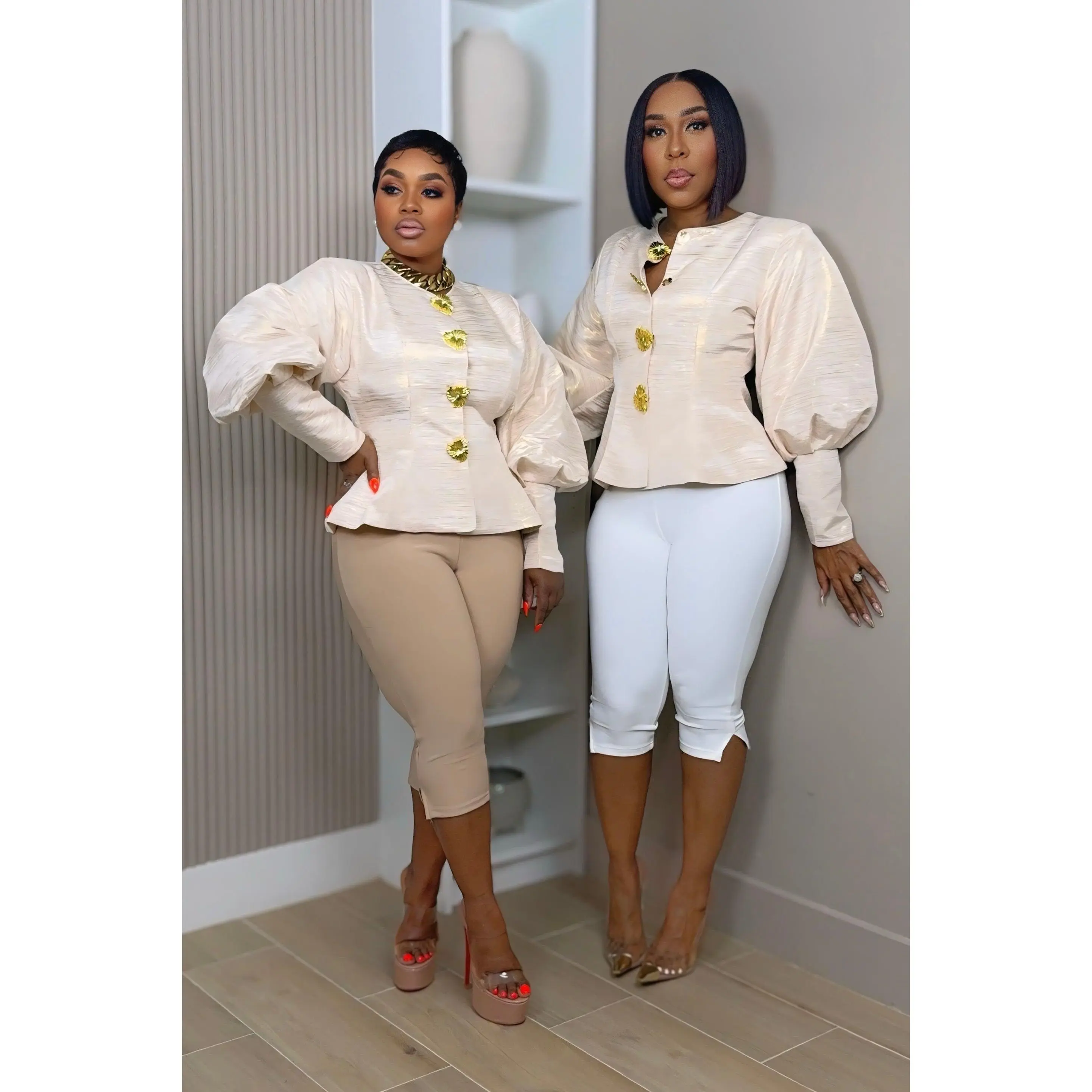 Clarisse Luxe Statement Peplum Blazer