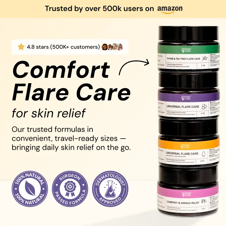 Comfort Flare Care Set | Try-It-All Box | 4 Mini Jars for Everyday Skin Moments