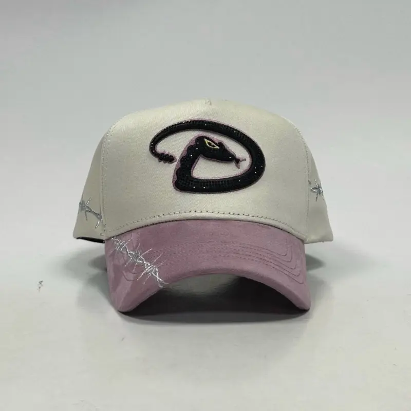 Premium high quality Hat Diamond backs Purple and beige Premium high quality Hat Diamond backs Purple and beige
