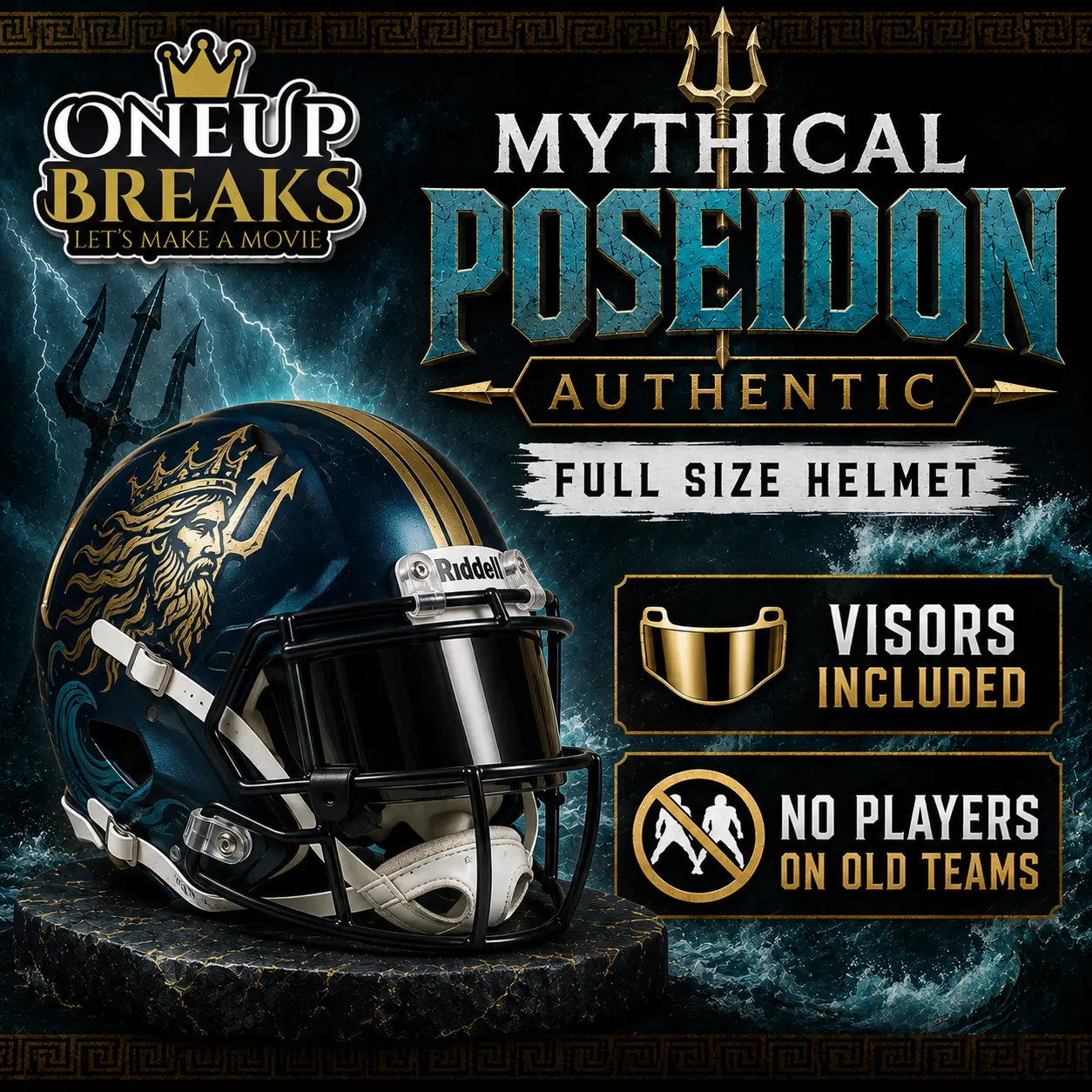 #3127 - Mythical *Poseidon* Full Size Helmet
