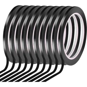 10 Rolls 1/8" Whiteboard Tape Self-Adhesive Vinyl Tape for Pinstripe Dry Erase Board Lines, 131 Feet Long per roll