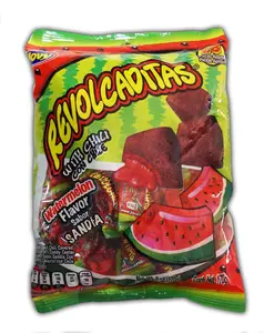 Revolcaditas Sandia 6oz Sandia Watermelon Flavored Chili Covered Hard Candy 28 Pieces Sweet and Spicy Candy from Mexico Sweet