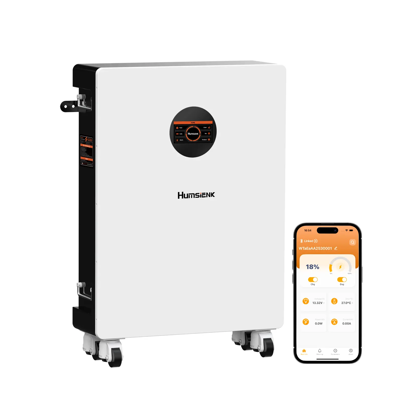 【LTL】HumsiENK 48V 300Ah Wall-Mounted Bluetooth LiFePO4 Battery 15.36kWh Smart BMS High Cost Performance Home Backup Power Spring Preparedness Disaster Ready Off-Grid Living Reduce Equipment Downtime Uninterrupted Power Supply tiktokshopspring