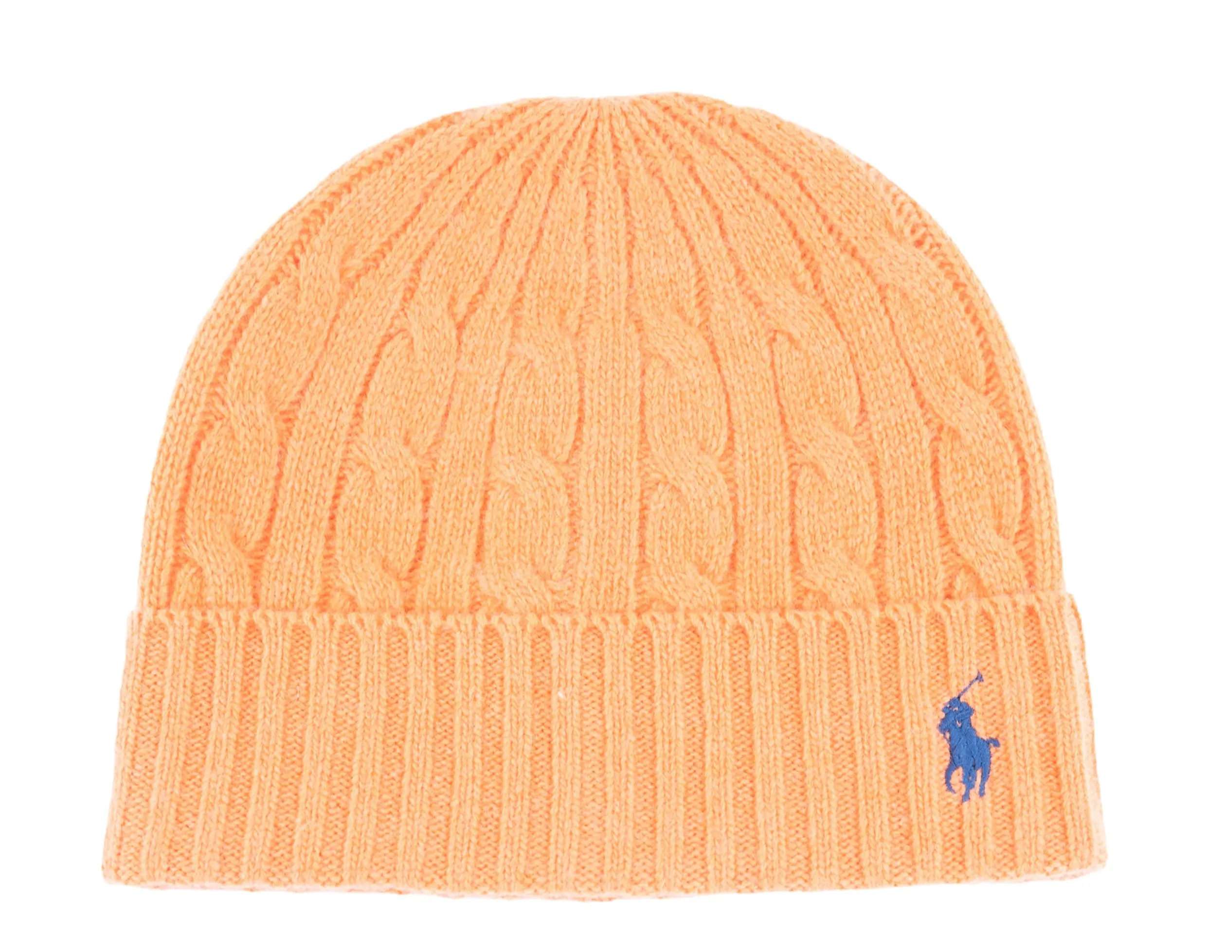 Polo Ralph Lauren Classic Cable Pony Brazil Beanie in Orange | One Size