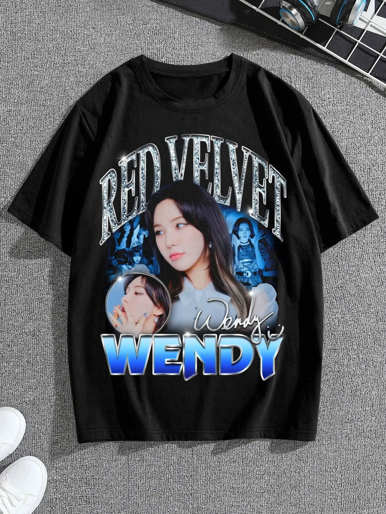 Wendy Graphic T-Shirt, Red Velvet Singer Tee, 3rd Gen K-Pop Streetwear