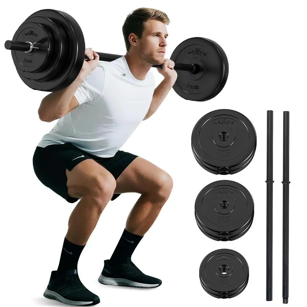 RELIFE Adjustable Barbells Set for Home Fitness, Floor Friendly Design, Portable Weight Plates for Strength Training, Summervibes