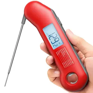 Professional Digital Meat Thermometer, Ultra-Fast 0.5 Sec Instant Read, NIST Certified ±0.5°F Accuracy, 100% Waterproof, Auto-Rotating Backlit Display, Lift-to-Wake, for BBQ/Cooking/Candy