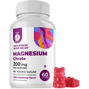 DR. MORITZ Magnesium Citrate Gummies for Adults - 200 mg Sugar-Free Calm Gummies with Raspberry Flavor - Non-GMO, Vegan, Gluten-Free, 60 Count - Healthcare