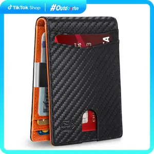 Zitahli Slim Card Holder With Money Clip Minimalist Bifold Leather Wallet Outdoorfun Men Gifts