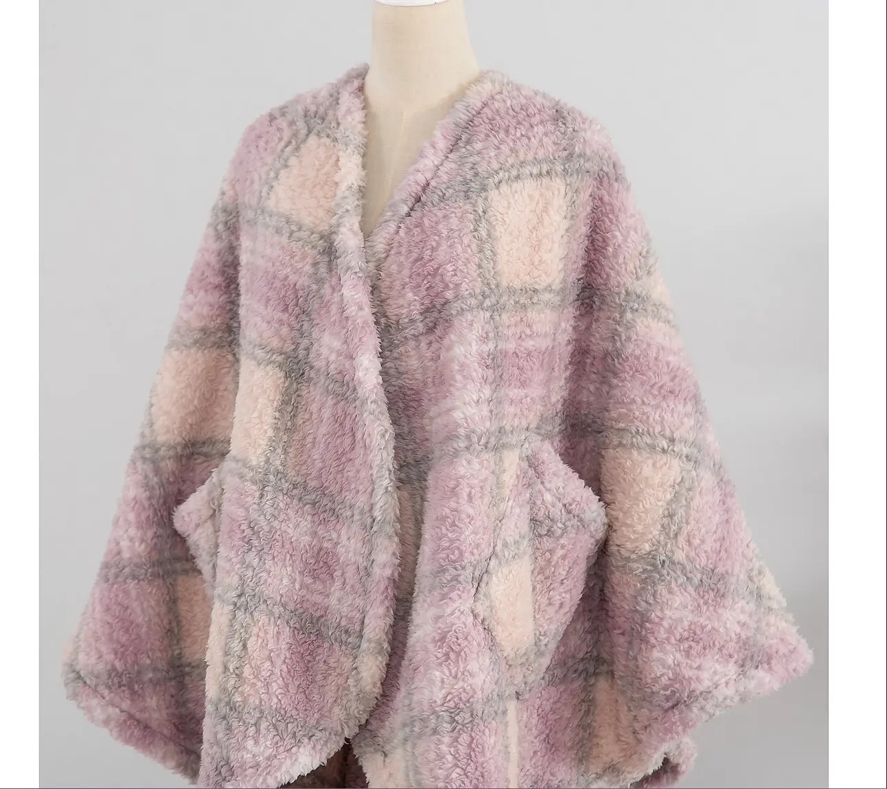 Berkshire Double Sided Sherpa Plaid Wearable Throw Berkshire Double Sided Sherpa Plaid Wearable Throw