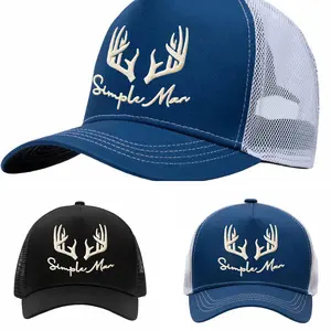 Simple Man Antlers Hunter Direct Embroidered Baseball Cap Summer for Men Women Teens Lightweight Adjustable for Sports Hiking and Casual Use