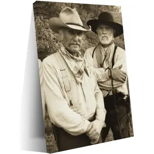 1989 American Western Movie Lonesome Dove Western Cover Poster 4 Canvas Art Wall Printing Office Bedroom Aesthetic Living Room12x18inch(30x45cm) Frame-style