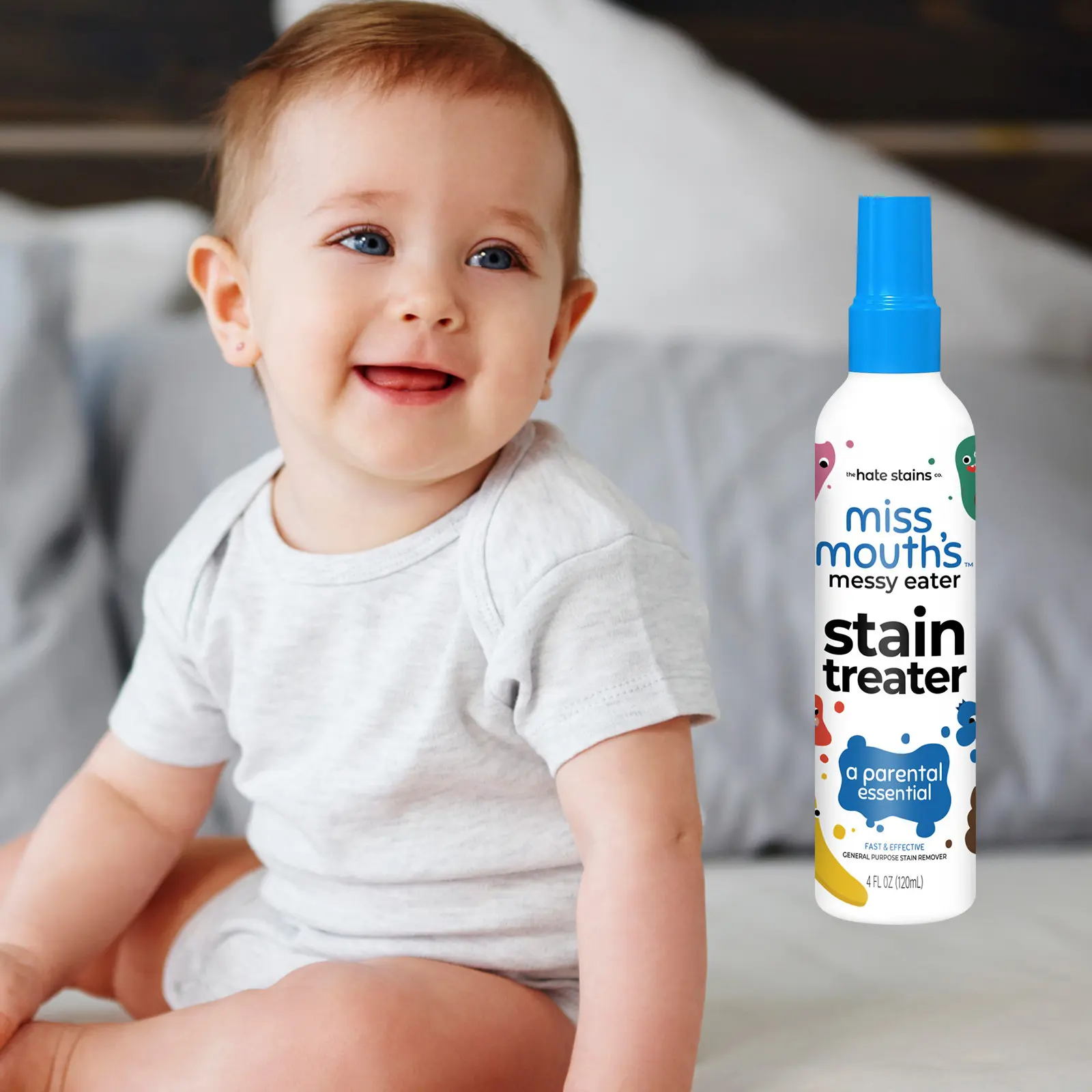 120ML Powerful Stain Remover, Multi-Functional Cleaner for Clothes and Sofas, Effective Degreaser, Spray Form, No Pesticide
