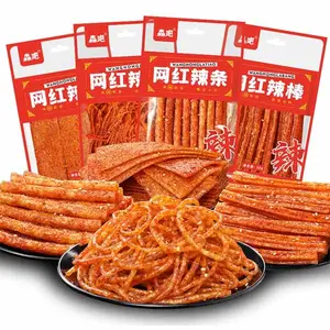 [Hot 2026!!!] Spicy Strips,Latiao,4 Packs Chinese Spicy Sticks,Classic Piquancy Daily Party Latiao Delicious Snack-3.2Oz Per Pack