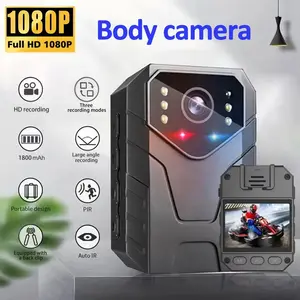 Police Body Camera 1080P Full HD - Wearable Mini Clip On Camera with Night Vision, 8H Battery Life, 2.0 Inch Screen for Law Enforcement & Security Patrol Recording
