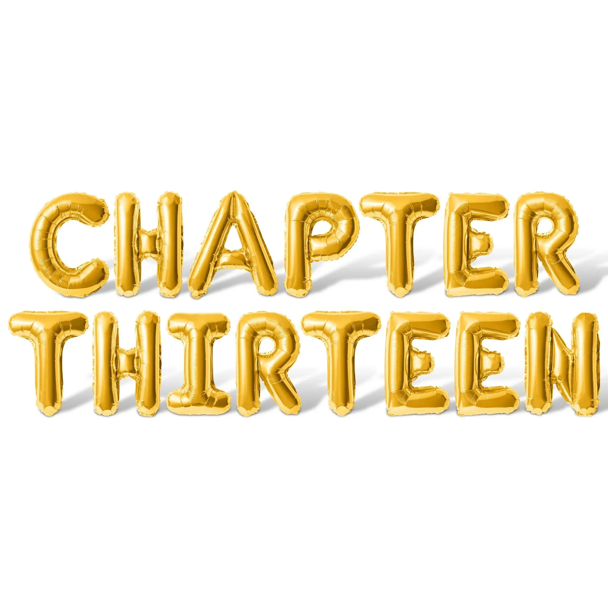 Letter Balloons - CHAPTER THIRTEEN 16" Inch Alphabet Letters Foil Mylar Balloon 13th Birthday Party Banner
