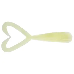 10" Fat Twin Tail Lure 12 Pcs Glow for Night & Deep Water Fishing Soft Plastic Bait with Lifelike Action Ideal for Musky Pike & Big Bass