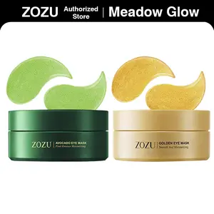 [ZOZU Authorized Store] Avocado & Gold Eye Mask Set – Use Avocado Eye Mask During The Day And Gold Eye Mask At Night – Natural Moisturizing Eye Mask, Reduces Puffiness, Soothing Dry Skin, Eye Care Product For Daily Use