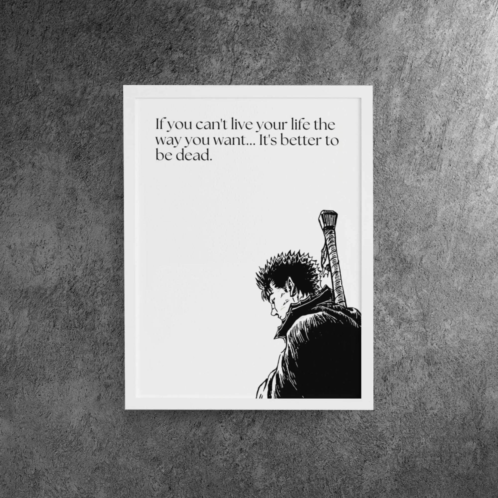 Guts Wall Art, Berserk Poster, Guts Poster, Berserk Wall Art, Berserk Prints, Manga Panels, High-Quality Manga Panels, Berserk Panels