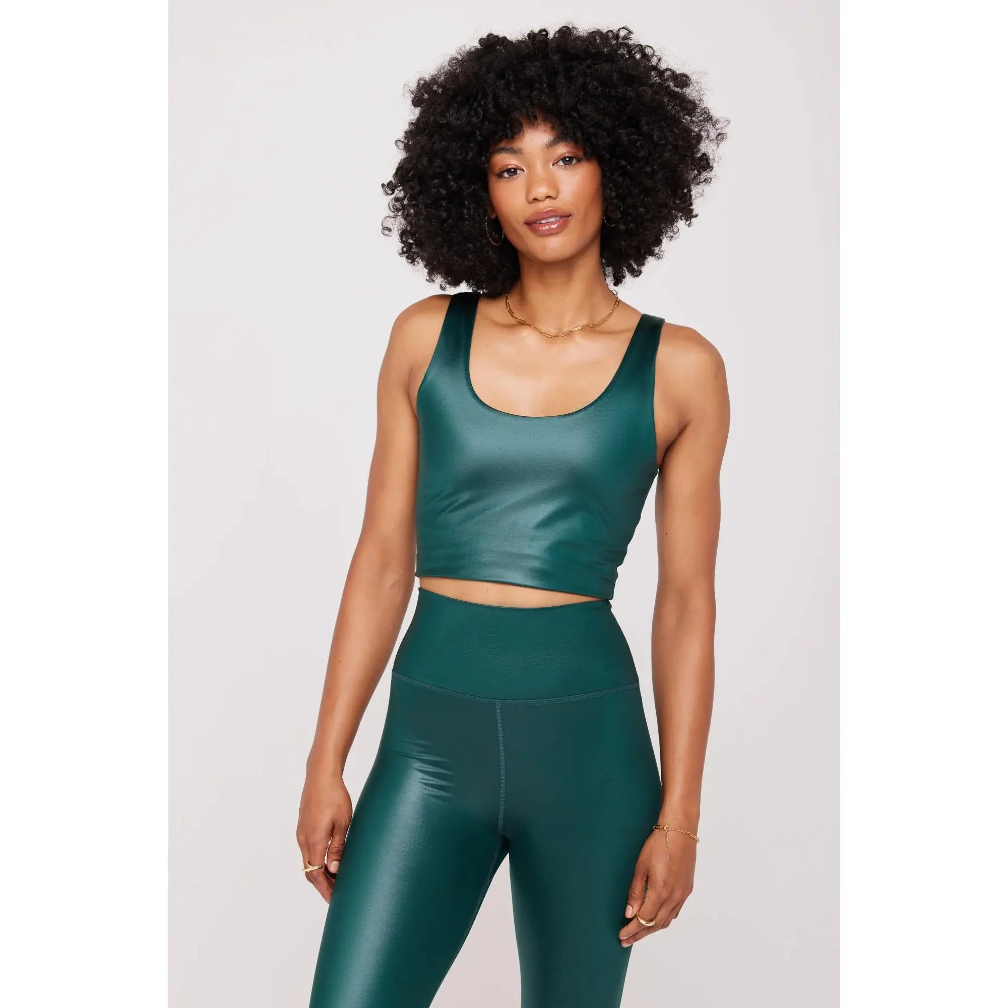 Spiritual Indie Wet Look Crop Tank
