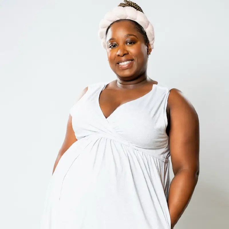 Baby Bliss Women's 3-in-1 Labor & Delivery Postpartum Gown – Maternity Wear with Pockets and Snap Closures. Available in Sizes S-5X Multi-Purpose