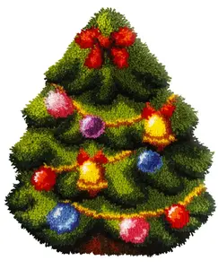 Latch hook cushion kit "Christmas tree" 4096