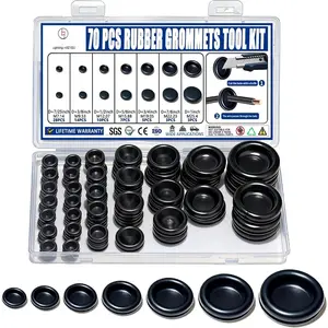 Rubber Grommet Kit 70 Pack - 7 Sizes Firewall Rubber Hole Plugs Rubber Grommets for Wiring, Automotive,  Improvement Cord Pipe Wire Organization