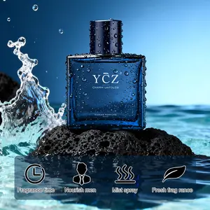 YCZ Midnight Marine Perfume 50ml | Fresh Aquatic Citrus & Aromatic Marine | Long-lasting unisex fragrance for everyday office wear, leisure, and nighttime outings | Vegan & cruelty-free