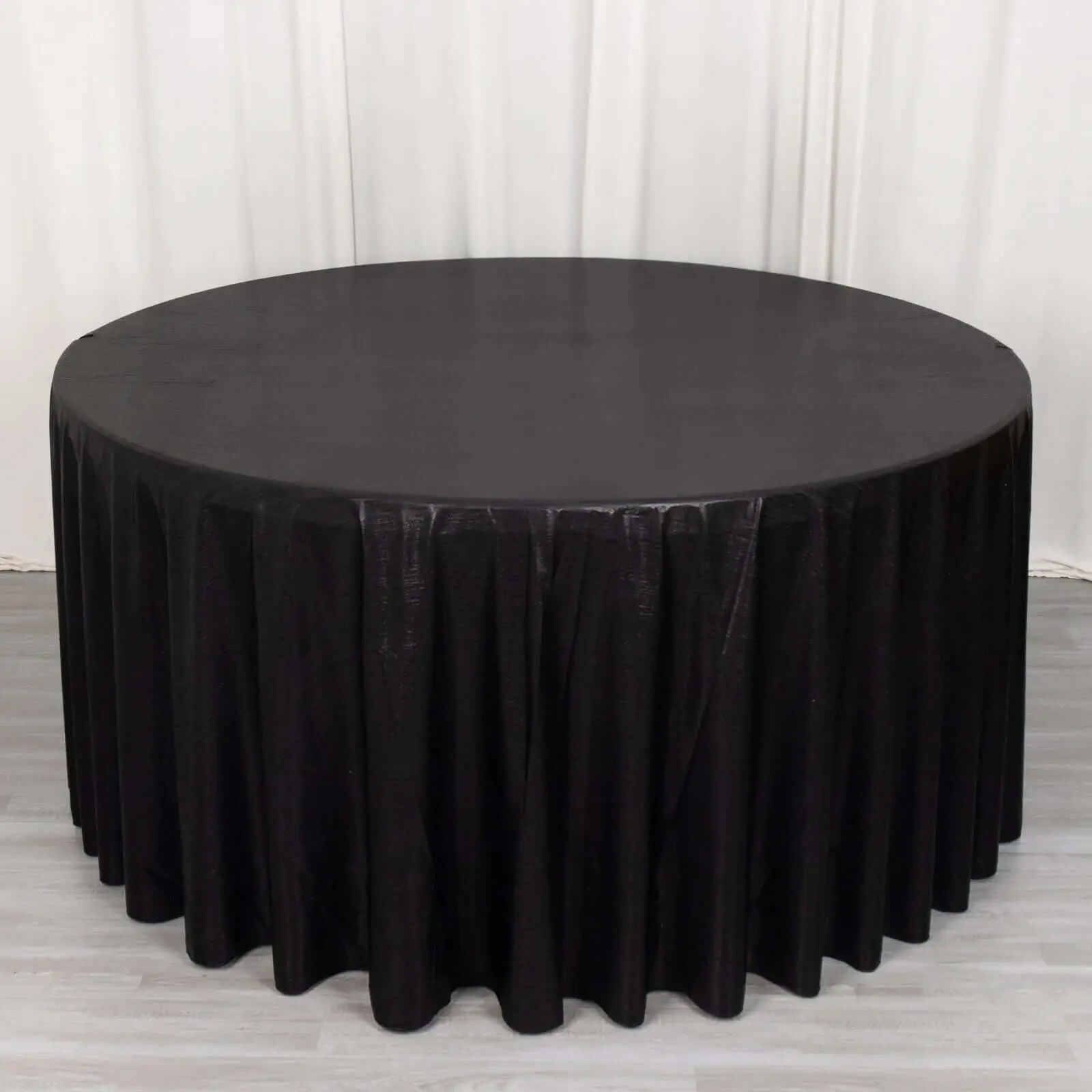 Sequin Dots Polyester Round Tablecloth, 120" Black Shimmery Decor - Wrinkle-Free Table Cover for Wedding, Graduation Party Decor, Party Decoration Supplies