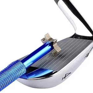 Golf Club Groove Sharpener with 6-Corner Cleaning Head, Re-Grooving Tool and Cleaner for All Irons, Pitching, Sand, Lob and Approach Wedges, and Utility Clubs, Valentine's Day Gift Golf Accessory
