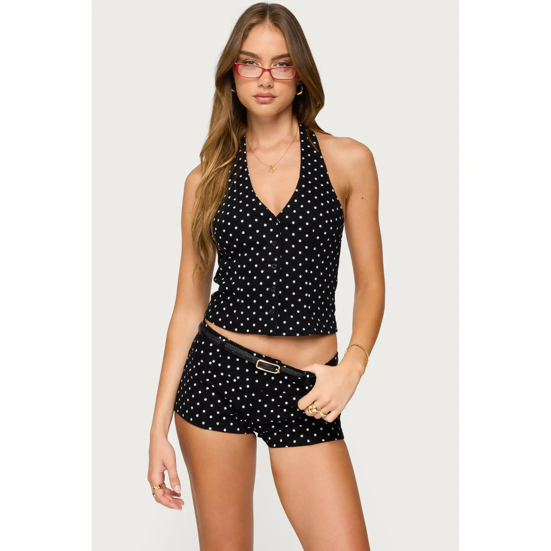 Twyla Polka Dot Halter Top