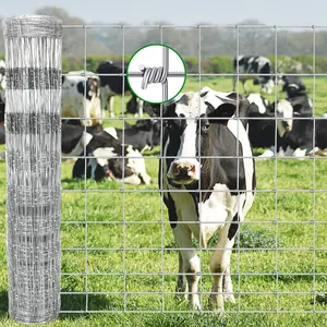 4/5/6ft x 164ft Heavy-Duty Galvanized Farm Fence – Durable Livestock Fence for Cattle, Sheep, Goats, Deer – Field Fencing for Yard & Ranch Protection