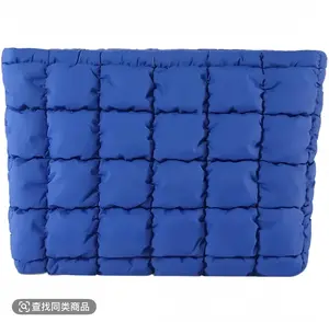 Solid Color Quilted Design Clutch, Large Capacity TravelStorage Bag with Zipper, Portable Travel Storage Bag forWomen & Girls, Daily Commuting Purse