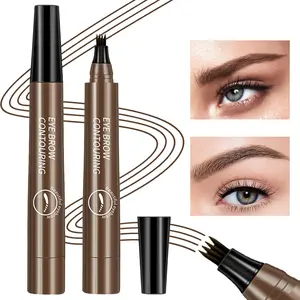 4D Brown Waterproof Microblading Eyebrow Pencil – Dual-Tip Design with Hair-Like Brush for Defined, Smudge-Proof All-Day Brows